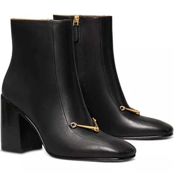 TORY BURCH Black Heeled Equestrian Boots Size 8.5 Like New - Picture 9 of 9